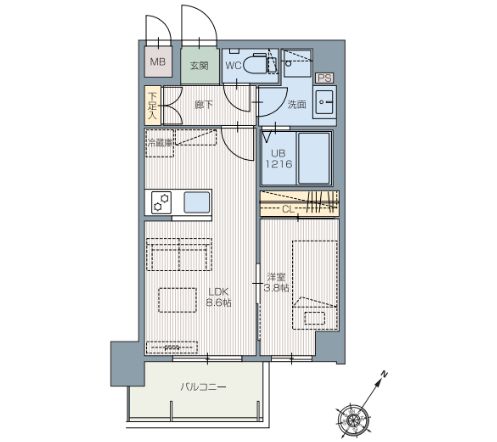 Bタイプの間取り図