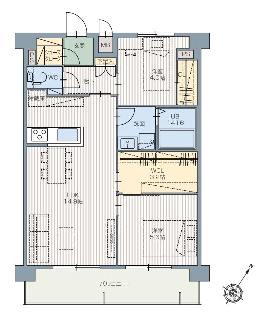 Cタイプの間取り図